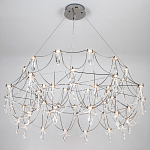 Люстра с каркасом из тонких металлических нитей и хрустальными подвесками Crystal Metal Threads Chandelier 100 варинант исполнения - 4 | Loft Concept в Кирове