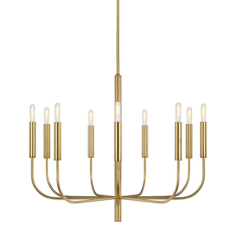 Люстра подвесная с 9-ю лампами Feiss Никель Латунь в Кирове | Loft Concept 