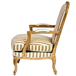 Кресло в полоску в стиле прованс Yvon French Seating Armchair варинант исполнения - 3 | Loft Concept в Кирове