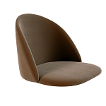 Барный стул со спинкой на 4-х деревянных ножках Коричневый Велюр Vendramin Chair  варинант исполнения - 2 | Loft Concept в Кирове