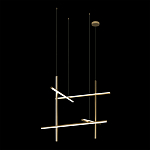 Люстра с 6-ю  пересекающимися цилиндрическими плафонами на тонких тросах Trumpet tube варинант исполнения - 7 | Loft Concept в Кирове