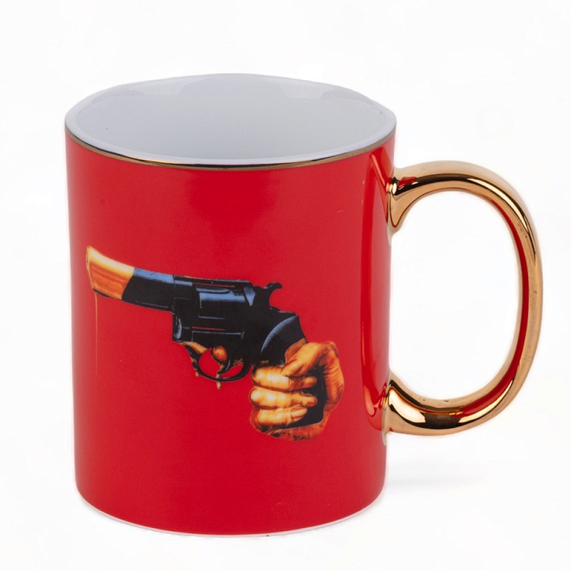 Кружка Seletti Revolver Красный Золотой Черный Кружка Seletti Revolver Красный Золотой Черный в Кирове | Loft Concept