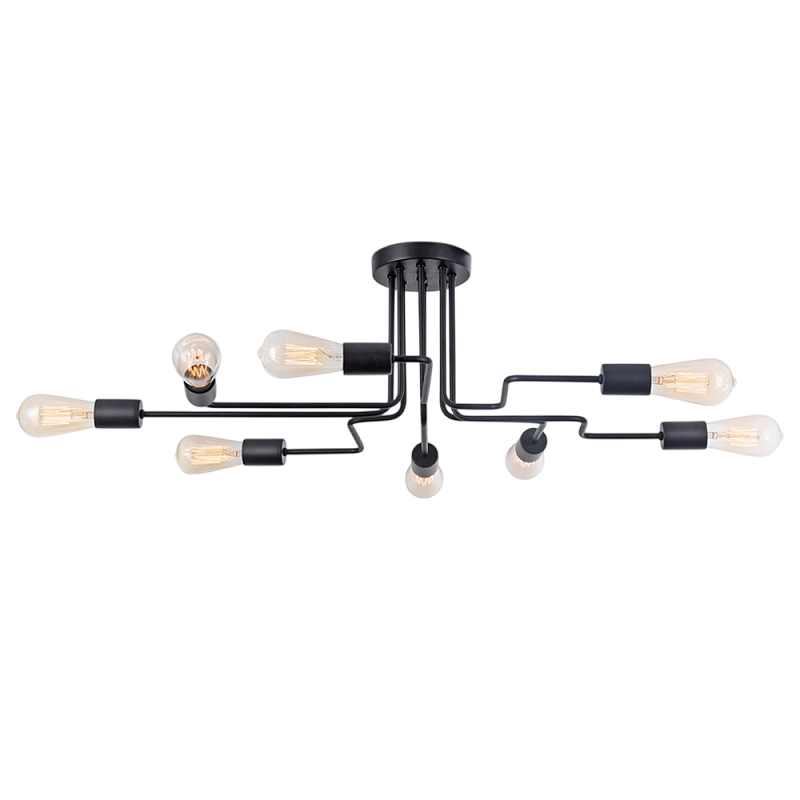 Потолочный светильник Gilbert Е27*8 Черный в Кирове | Loft Concept 
