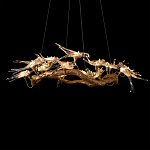 Люстра подвесная с прозрачными стеклянными птичками на ветвях Диаметр 100 см Serip Voa варинант исполнения - 7 | Loft Concept в Кирове