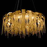 Люстра круглая подвесная с металлическими дугами и длинными цепочками 80 см Atlantis Chain варинант исполнения - 16 | Loft Concept в Кирове