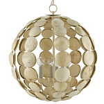 Люстра в форме шара с декором из круглых декоративных элементов Texture Discs варинант исполнения - 2 | Loft Concept в Кирове