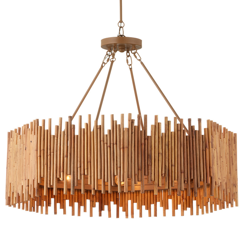 Люстра с абажуром из ротанга Wicker Furniture Бежевый в Кирове | Loft Concept 