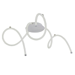 Люстра белого цвета с тремя изогнутыми светодиоидными плафонами Luke Lampco Tracer Lamp варинант исполнения - 1 | Loft Concept в Кирове