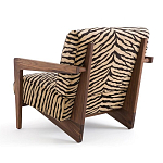 Кресло с обивкой из шенилла с тигровым принтом Tiger Chair варинант исполнения - 3 | Loft Concept в Кирове