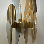 Бра с двумя плафонами дымчатого и янтарного цвета Vertical Glass варинант исполнения - 3 | Loft Concept в Кирове