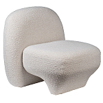 Кресло без подлокотников с обивкой из белой ткани букле Pacification варинант исполнения - 1 | Loft Concept в Кирове