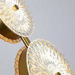  Подвесной светильник с плафонами из рельефного стекла Peony Glass Bronze Two варинант исполнения - 4 | Loft Concept в Кирове