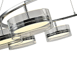 Люстра светодиодная с 8-ю прозрачными плафонами цилиндрической формы из акрила и стекла с пультом для регулировки света Glass Lamp Chromium варинант исполнения - 1 | Loft Concept в Кирове