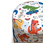 Пуф детский круглый с принтом Dinosaurs CHILDHOOD варинант исполнения - 2 | Loft Concept в Кирове