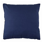 Подушка декоративная хлопковая синего цвета с абстрактным принтом Elysian Flow Azure варинант исполнения - 2 | Loft Concept в Кирове