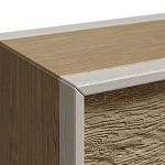 ТВ тумба 2 двери и 2 ящика с подсветкой на рельефном фасаде Warm Industrial варинант исполнения - 7 | Loft Concept в Кирове