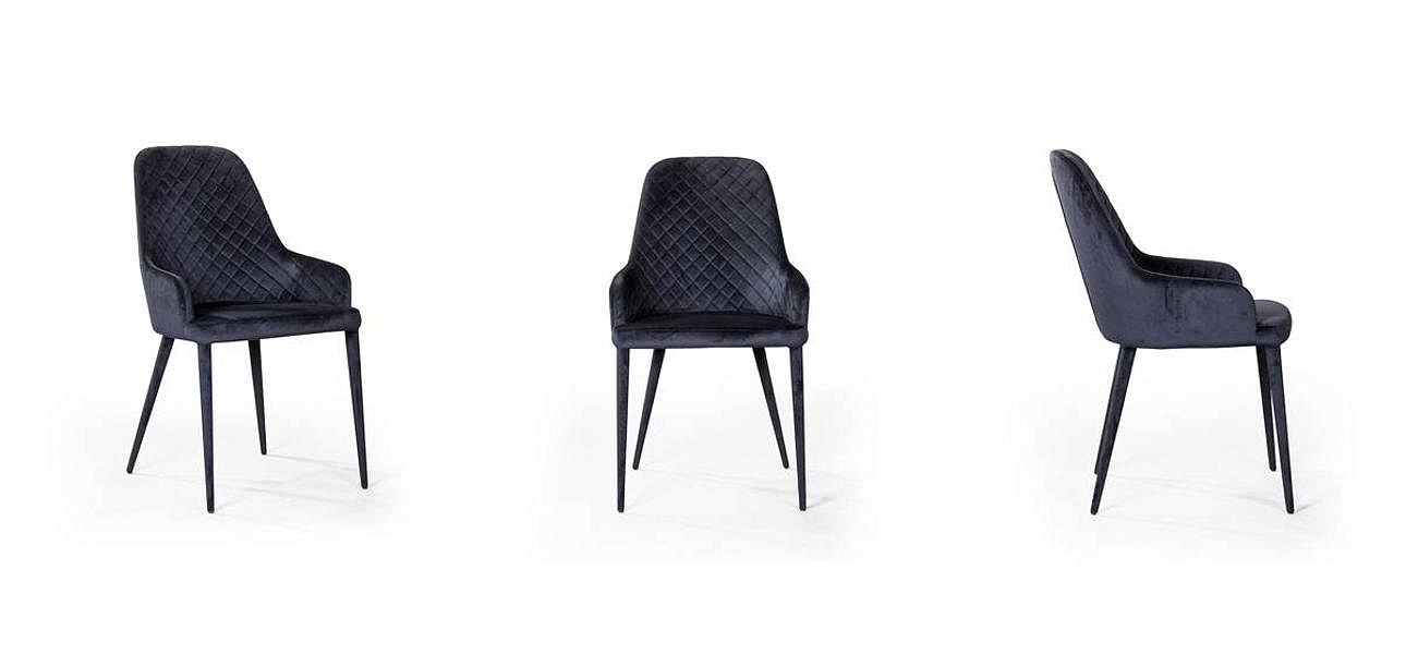 Стул Douglas Rhombus Chair Черный Велюр Стул Douglas Rhombus Chair Черный Велюр - Loft-Concept в Кирове