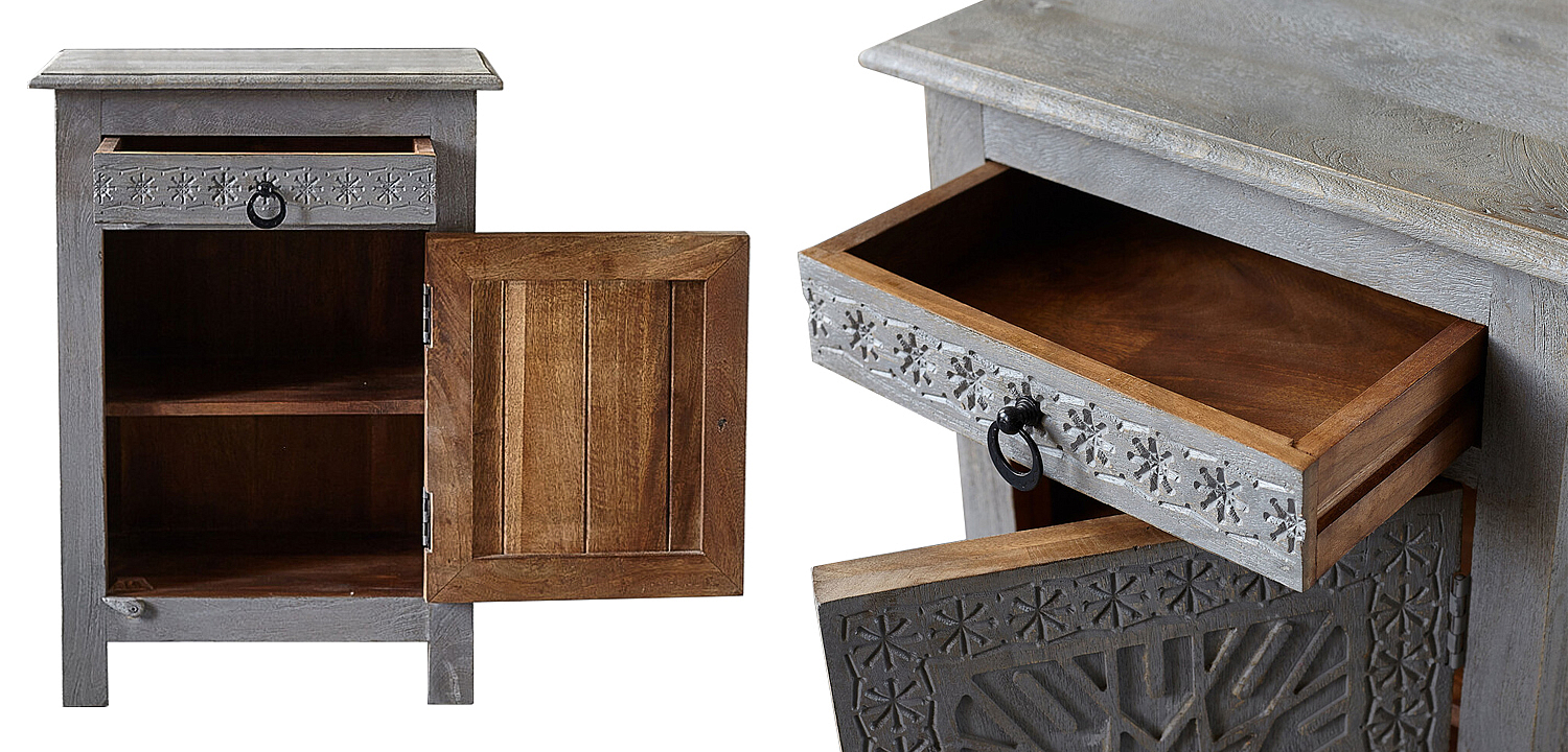 Тумба Indian Antique Furniture Akshi Nightstand Тумба Indian Antique Furniture Akshi Nightstand - Loft-Concept в Кирове