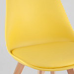 Стул с основой из пластика и мягким сиденьем Arvika Yellow варинант исполнения - 7 | Loft Concept в Кирове