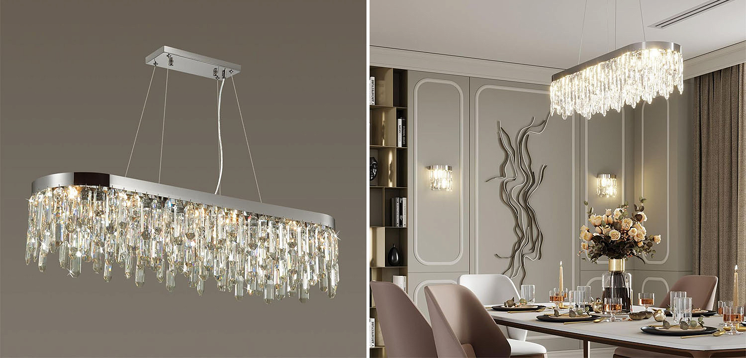 Люстра Crystal Polyhedrons Linear Chrome Люстра Crystal Polyhedrons Linear Chrome - Loft-Concept в Кирове