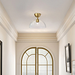 Потолочный светильник с широким полусферическим плафоном из прозрачного стекла Alora Mood варинант исполнения - 7 | Loft Concept в Кирове