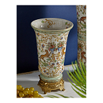 Ваза из фарфора на бронзовом основании Turquoise Blooming Garden варинант исполнения - 5 | Loft Concept в Кирове