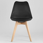 Стул с основой из пластика и мягким сиденьем Arvika Black варинант исполнения - 2 | Loft Concept в Кирове