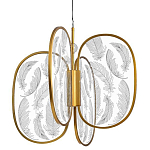 Люстра с гравировкой на акриловых плафонах Gravyura Bronze D 50 см варинант исполнения - 1 | Loft Concept в Кирове