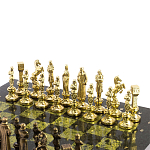 Шахматы Ренессанс из бронзы с доской из натурального камня Змеевик Decorative Thematic Chess варинант исполнения - 3 | Loft Concept в Кирове