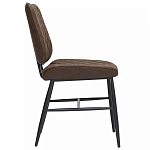 Стул с темно-коричневой обивкой из экокожи Benderson варинант исполнения - 2 | Loft Concept в Кирове