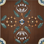 Плитка с узором Васильки 2 варинант исполнения - 1 | Loft Concept в Кирове