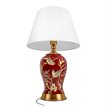 Настольная лампа бордовая с изображением птиц Slip Away варинант исполнения - 3 | Loft Concept в Кирове