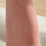 Обеденный стол со стеклянной столешницей и розовыми ножками с тканевой обивкой Wrigley варинант исполнения - 2 | Loft Concept в Кирове