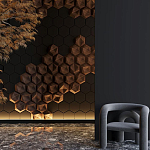 Гипсовая 3D панель с принтографией PM-41 варинант исполнения - 5 | Loft Concept в Кирове