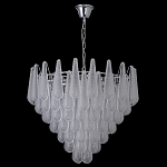 Люстра с подвесками из рифленного стекла в форме капель Textured Glass Chandelier варинант исполнения - 6 | Loft Concept в Кирове