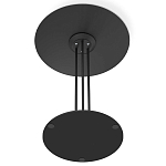 Стол журнальный круглый с бежевой столешницей из стекла Beige Marble варинант исполнения - 5 | Loft Concept в Кирове