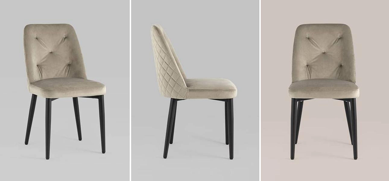 Стул Emma Chair Велюр Шампань Стул Emma Chair Велюр Шампань - Loft-Concept в Кирове