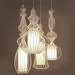 Подвесной светильник Wire Dream Pendant 3 Белый варинант исполнения - 2 | Loft Concept в Кирове