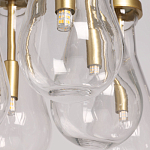 Люстра с 7-ю прозрачными плафонами из стекла в форме капли Lucid Rain  варинант исполнения - 10 | Loft Concept в Кирове