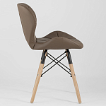 Стул с коричневым сиденьем из экокожи JEROEN варинант исполнения - 2 | Loft Concept в Кирове