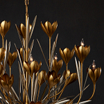 Люстра золотого цвета в виде цветков крокуса Hanging Flowers варинант исполнения - 2 | Loft Concept в Кирове