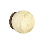 Настенно-потолочный светильник с плафоном в форме шара из алебастра Cryptocrystalline Stone варинант исполнения - 1 | Loft Concept в Кирове