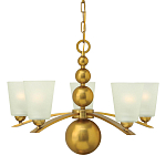 Люстра с матовыми конусными плафонами и декоративными элементами в форме шаров Hinkley варинант исполнения - 1 | Loft Concept в Кирове