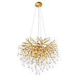 Люстра подвесная с прозрачными стеклянными подвесками в форме капель Диаметр 60 см Droplet Chandelier варинант исполнения - 4 | Loft Concept в Кирове