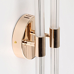 Бра с круглым основанием золотого цвета и двумя вертикальными плафонами Hex Scaffold варинант исполнения - 4 | Loft Concept в Кирове