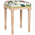 Банкетка из натурального бука золотистая с изображением птиц и цветов Blooming Bird варинант исполнения - 2 | Loft Concept в Кирове