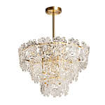 Люстра многоярусная с объемными прозрачными цветами Hanging Flowers варинант исполнения - 2 | Loft Concept в Кирове