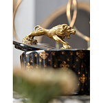 Шкатулка черного цвета с крышкой с фигуркой льва Eden Garden варинант исполнения - 7 | Loft Concept в Кирове