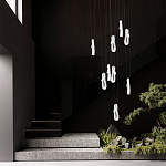 Подвесной светильник белого цвета с изогнутым плафоном Flow Loop варинант исполнения - 7 | Loft Concept в Кирове