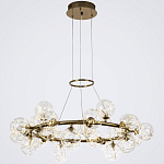 Дизайнерская кольцевая люстра с гирляндой внутри стеклянных сферических плафонов Iona Garland Chandelier 25 варинант исполнения - 2 | Loft Concept в Кирове